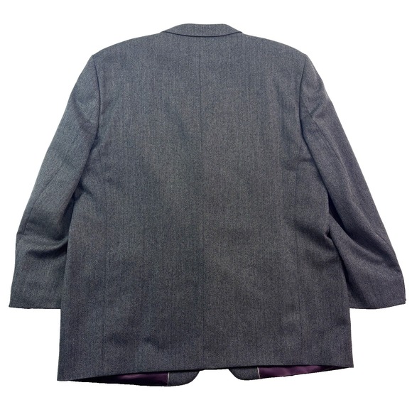 mens gray herringbone S Cohen 50L 50T tweed blazer jacket sport suit coat wool - Picture 7 of 11